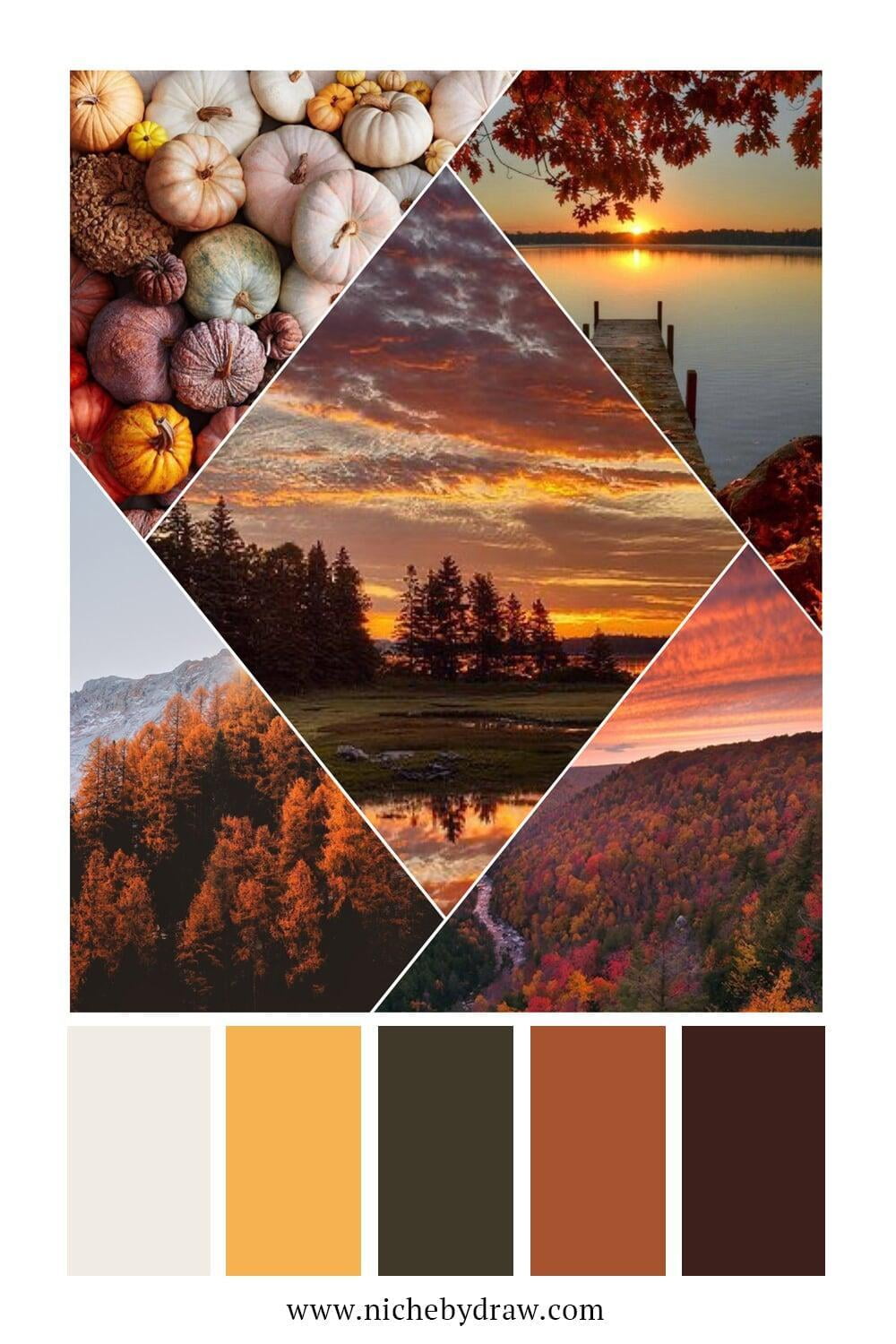 Fall mood board and color palette | The Niche by The DRAW Agency